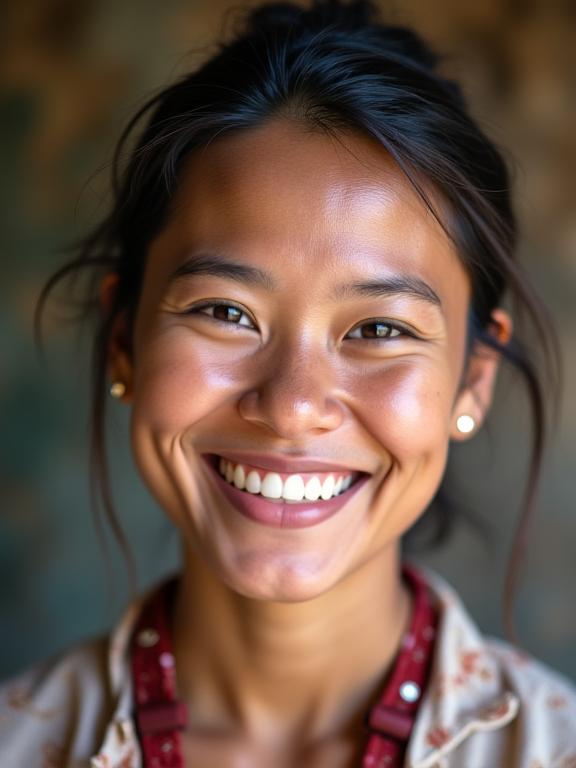 A friendly local guide smiling warmly, representing authentic connections.